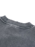 Load image into Gallery viewer, Snow Washed Raw Edge Cropped Sweatshirt