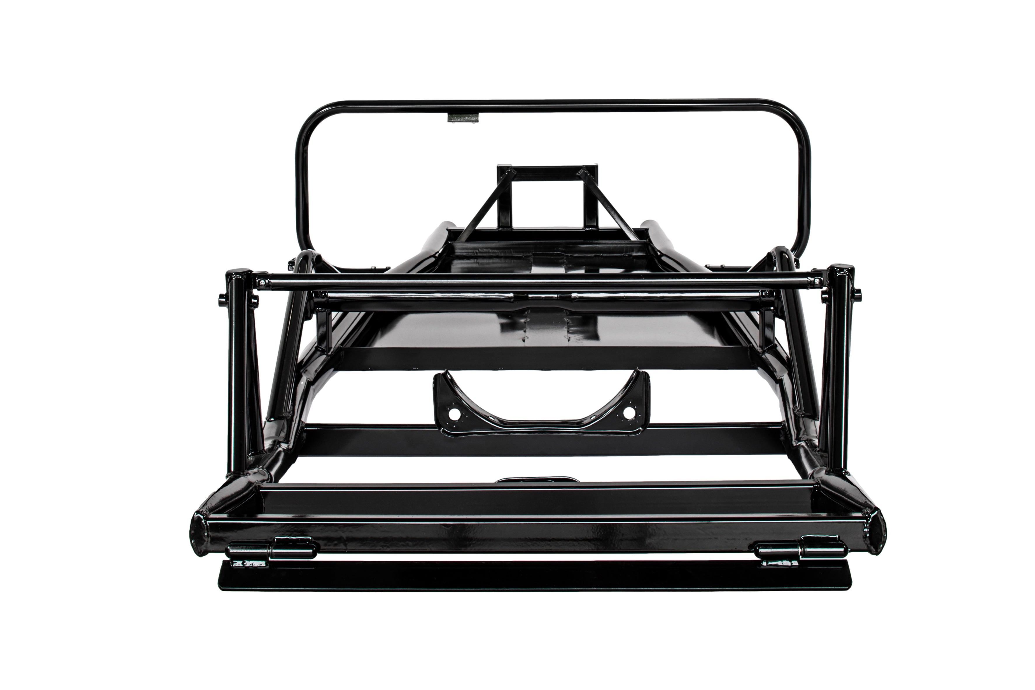 Black metal frame on a white background