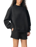 Load image into Gallery viewer, Women's Fleece Mock-Neck Crew Sweatshirt
