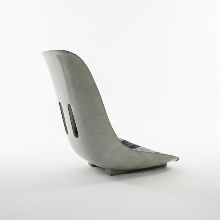 Modern gray chair on a white background